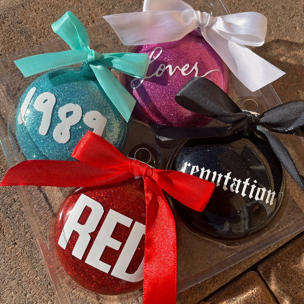 Taylor swift themed Christmas ornaments - new